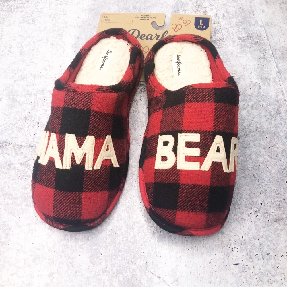 SOLD-Dearfoams Plaid Slippers Bundle Men Women - Picture 4 of 6